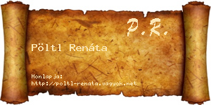 Pöltl Renáta névjegykártya